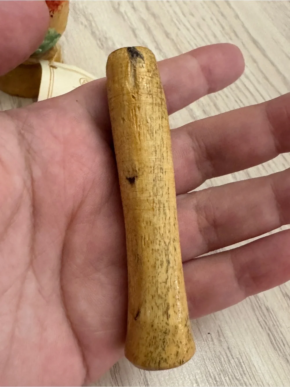 Boho Hand-Turned Mini Wood Mortar & Pestle Tropical Decor